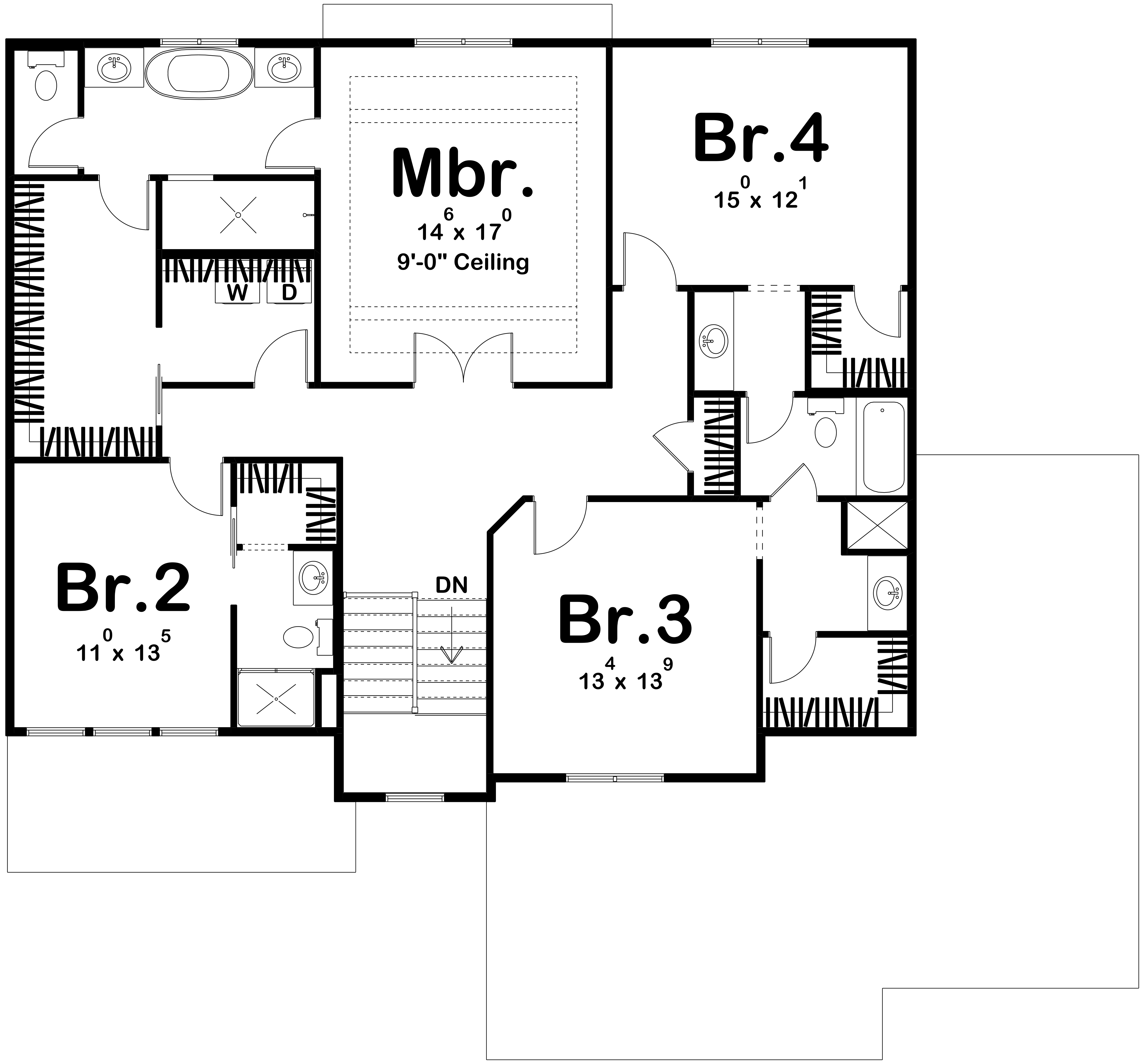 the lily second floor floorplan by citadel signature homes in omaha, nebraska