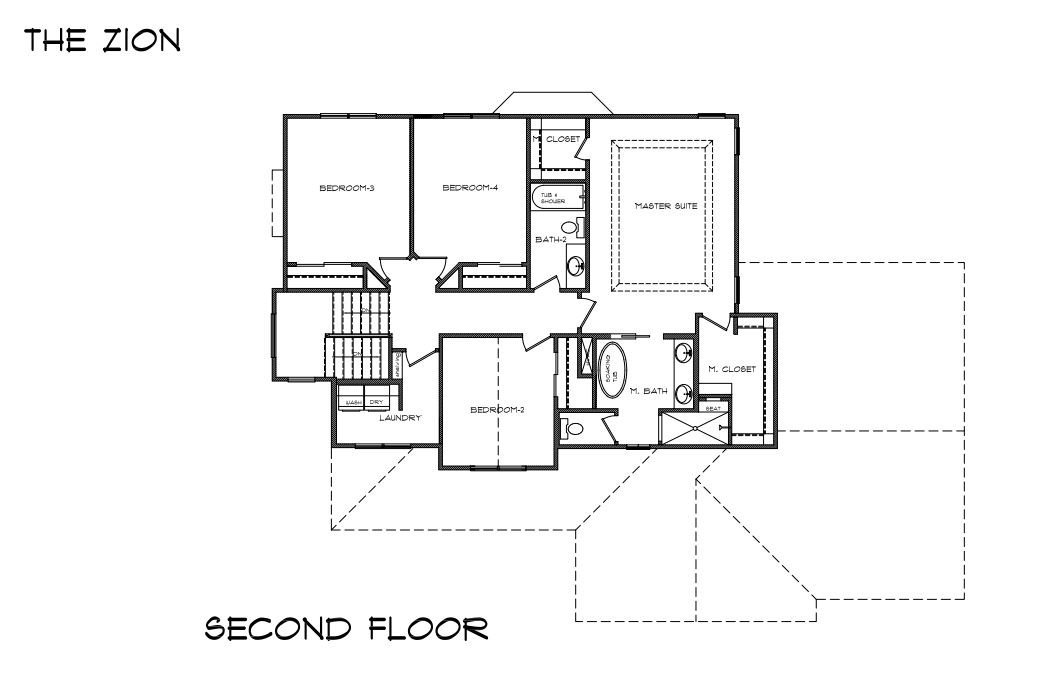 floorplan of the zion custom home by citadel signature homes